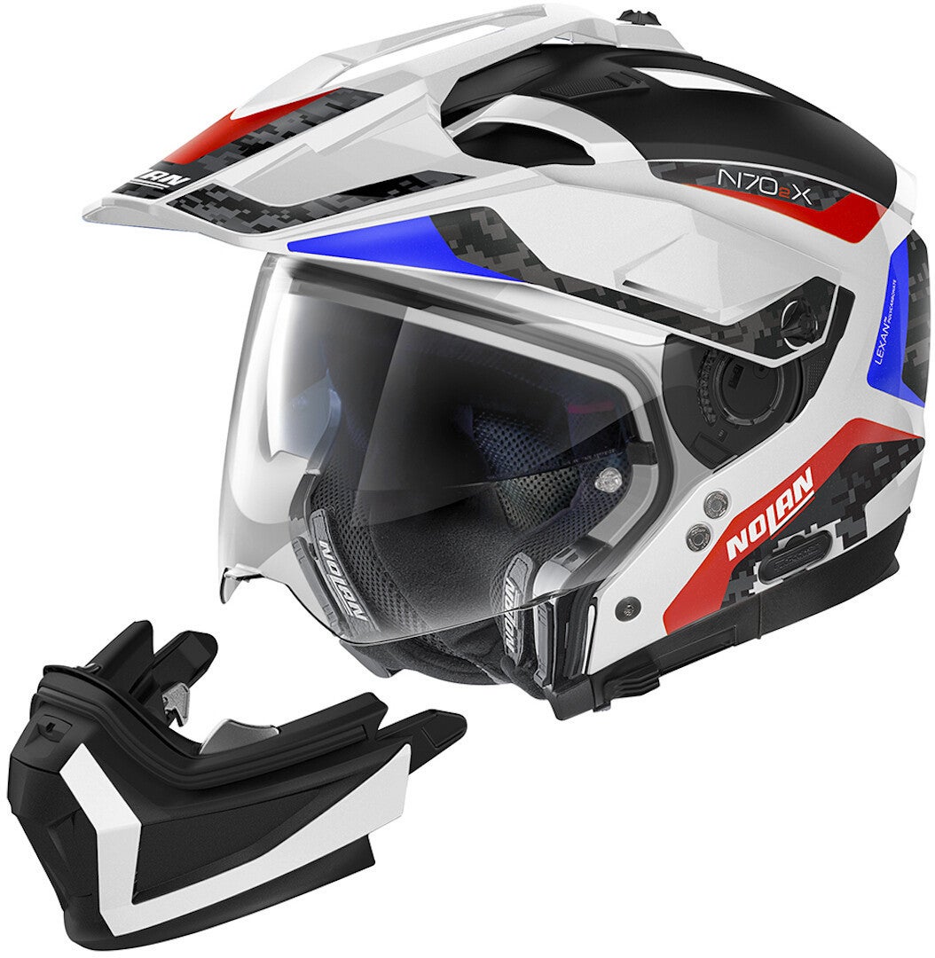 Nolan N70-2 X Torpedo N-Com Casco bianco/rosso/blu L (60) Figura 2