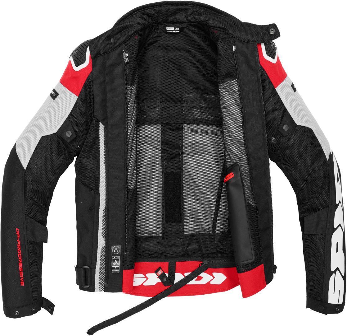 Spidi Progressive Net WindOut Veste textile de moto Noir/Gris/Rouge 3XL Figure 5