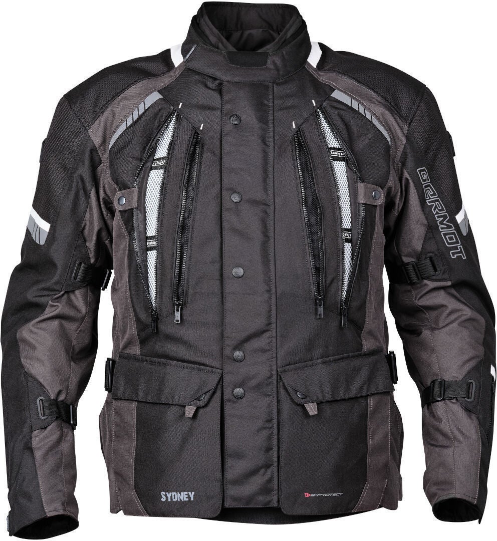 Germot Sydney waterproof Motorcycle Textile Jacket black/anthracite 4XL Figure 2