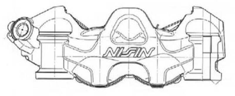NISSIN 4 pistoane Etrier de frână stânga - Radial Figura 3
