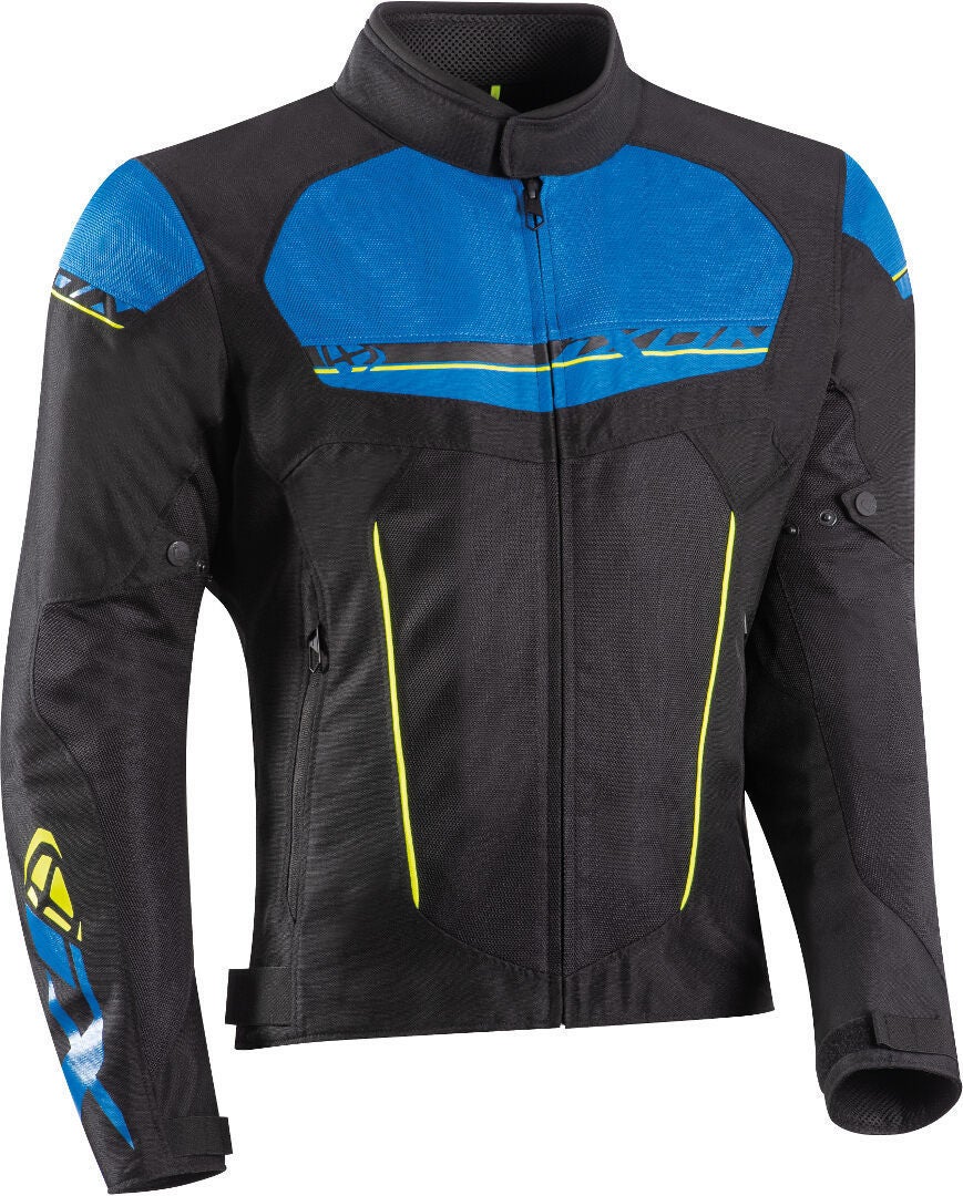 Ixon T-Rex Motorcycle Textile Jacket black/blue/yellow XL Figure 1