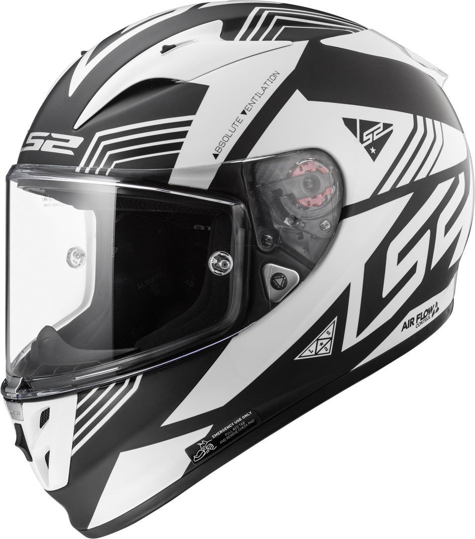 LS2 FF323 Arrow R Evo Přilba černá matná/bílá M (57/58) Obrázek 1
