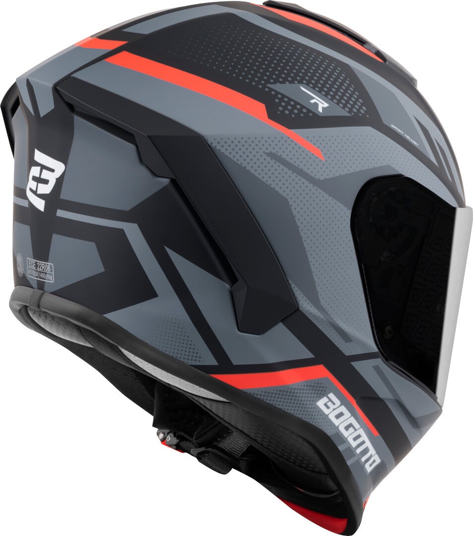 Bogotto Phantom Codex Glasvezel helm zwart/grijs/rood S Figuur 4