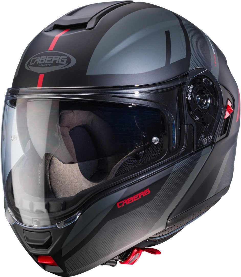 Caberg Levo X Manta Casco nero opaco/grigio/rosso M (57/58) Figura 1