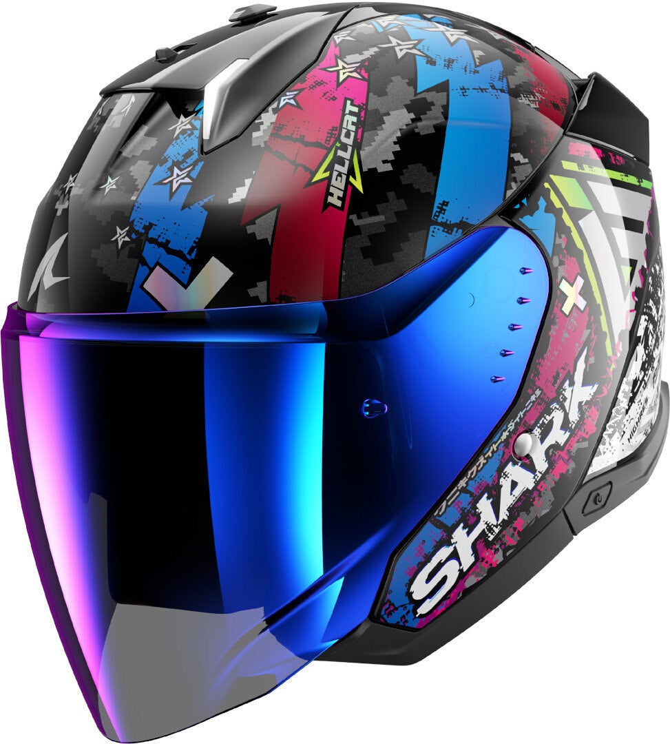 Shark Skwal i3 Jet Hellcat Casco Jet nero/bianco/blu M (57/58) Figura 1
