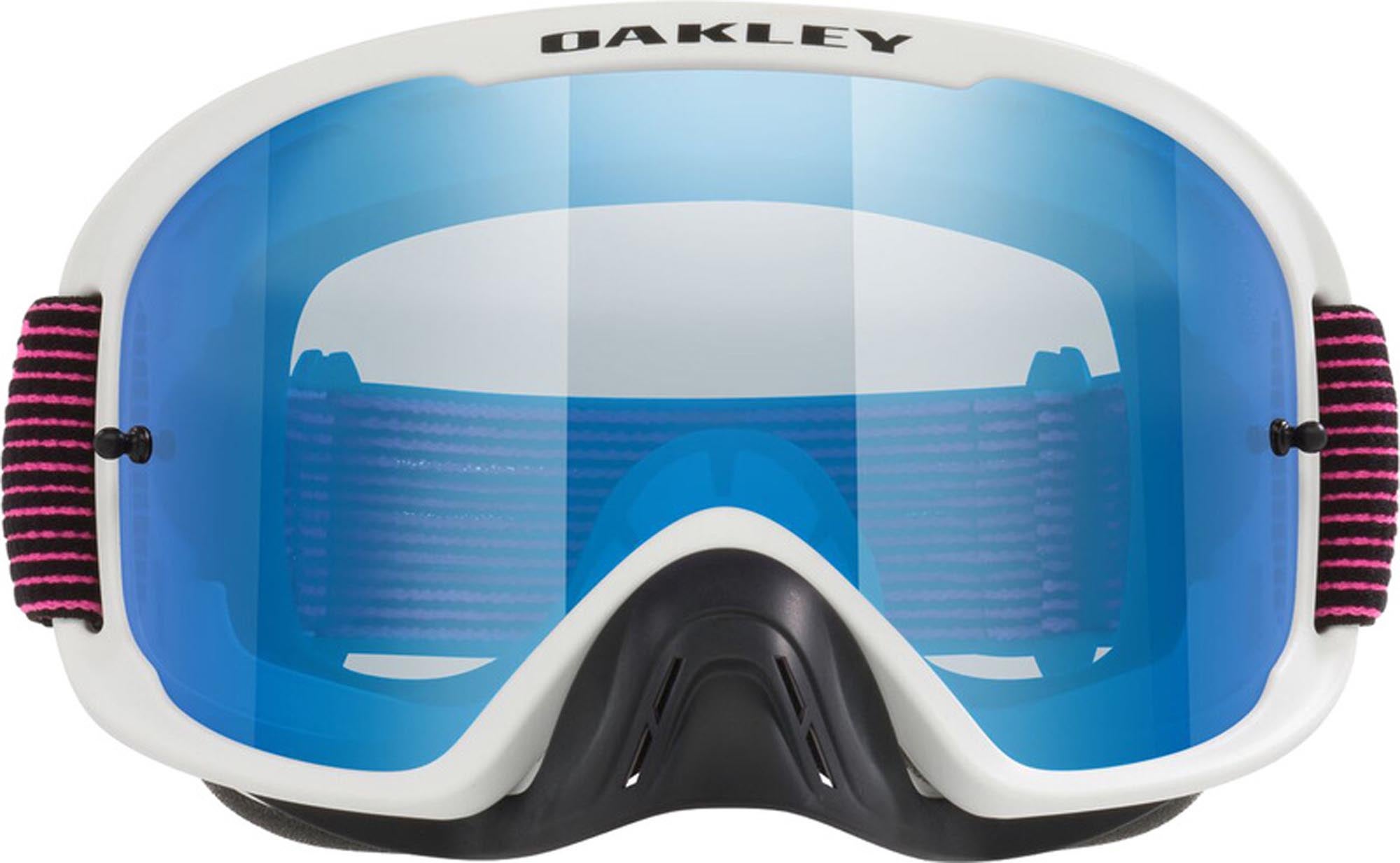 Oakley O-Frame 2.0 Pro Ochelari de motocross Ice Iridium cu dungi albe/roz Figura 2
