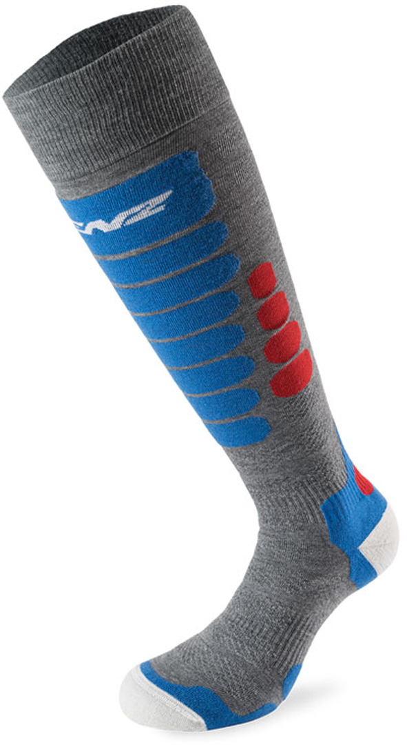 Lenz Skiing 3.0 Sokken grijs/blauw/rood 39-41 Figuur 1