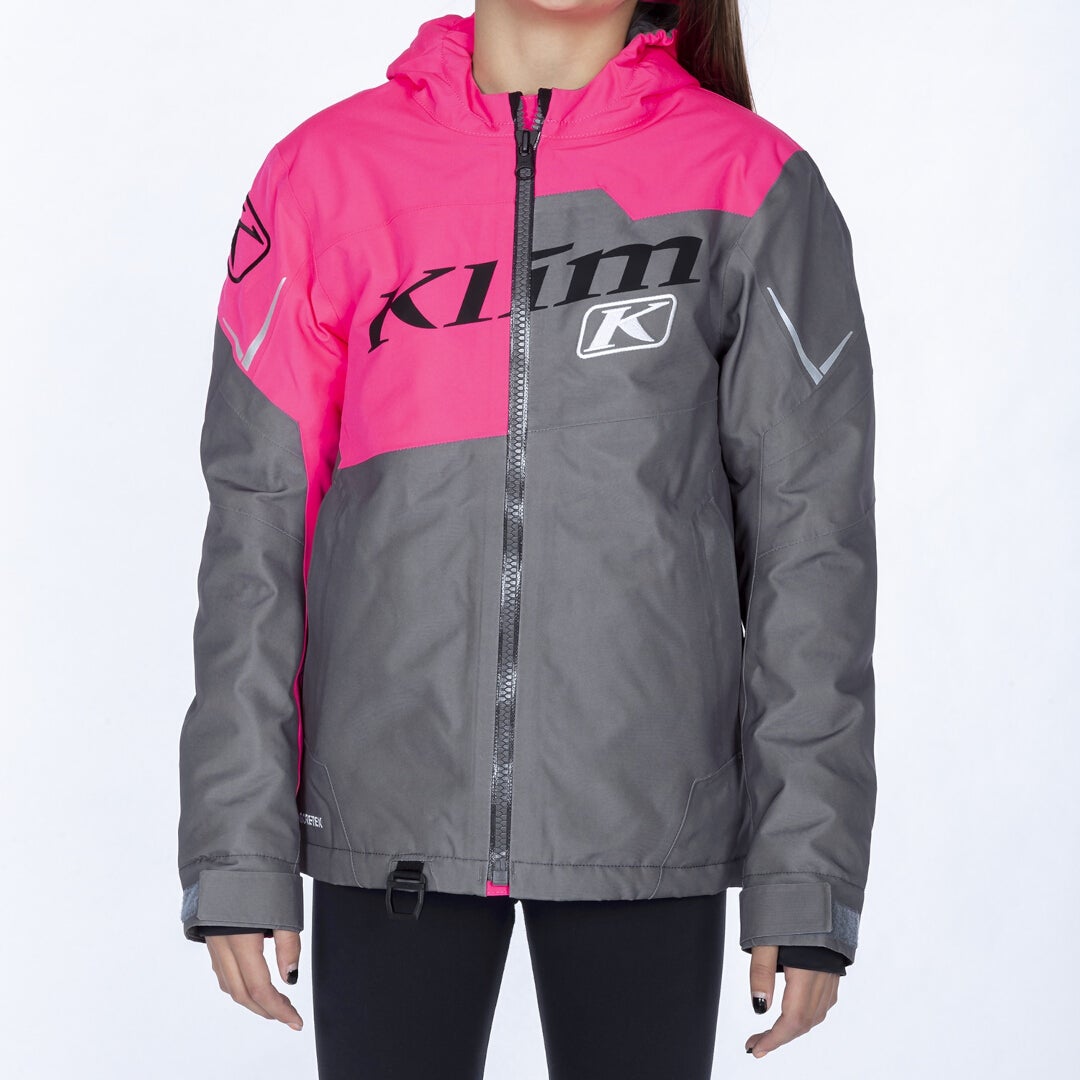 Klim Instinct Youth Snowmobile Jacket grey/hotpink YM Figure 1