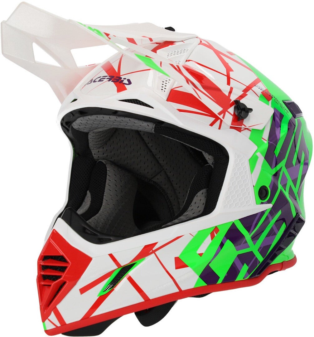 Acerbis X-Track 2024 Motorcross Helm wit/groen/rood M (57/58) Figuur 1