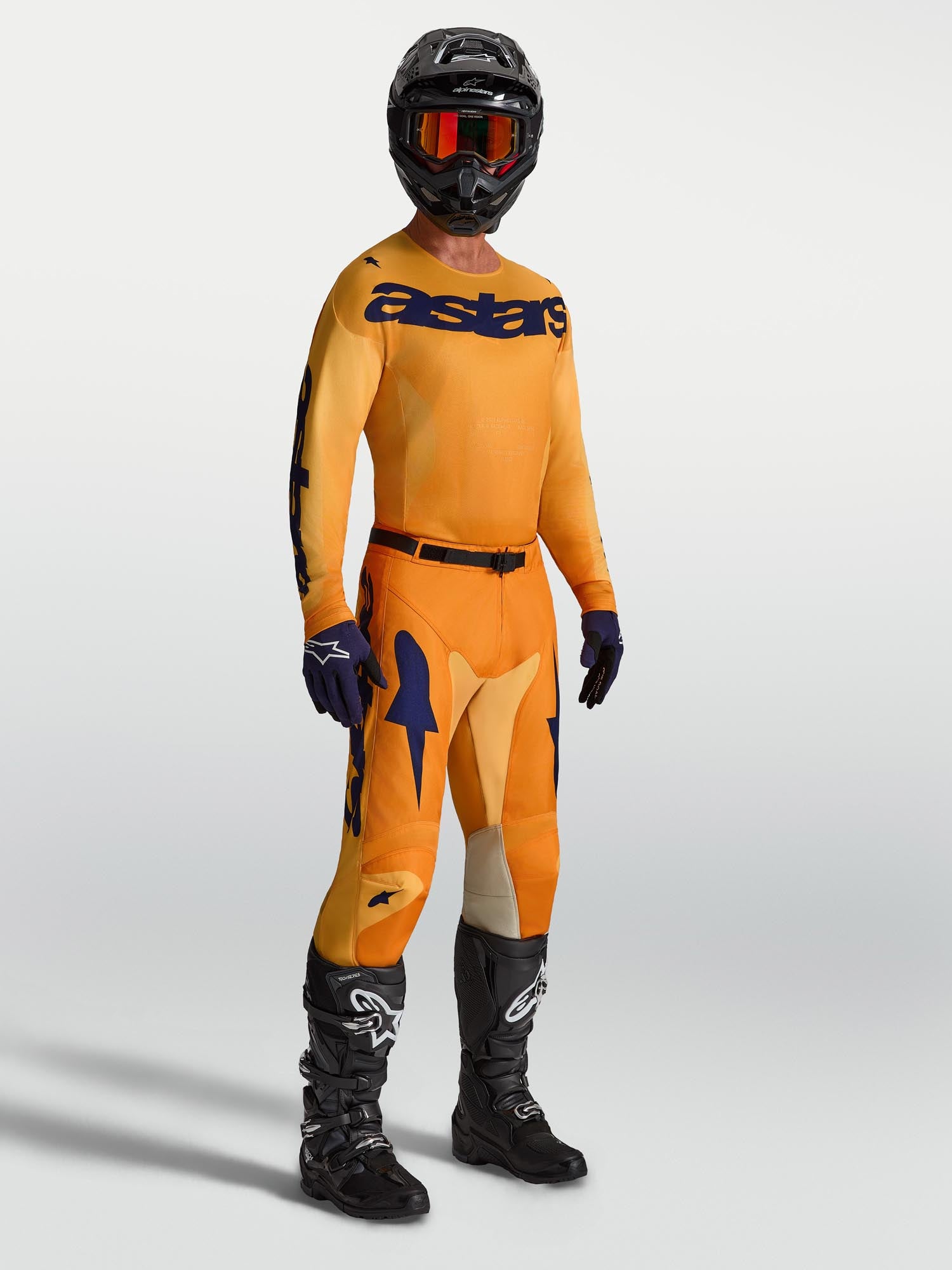 Alpinestars Racer Amber モトクロスパンツ オレンジ/ブルー/イエロー 44 図3