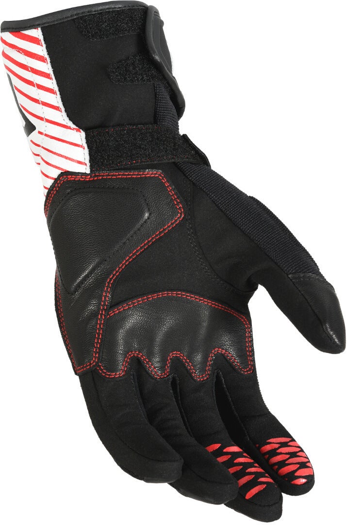 Macna Tempo perforerede motorcykelhandsker sort/hvid/rød XL Figur 2
