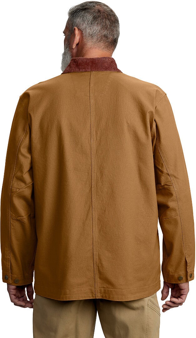 Side view of Carhartt Loose Fit Firm Duck Chore Coat