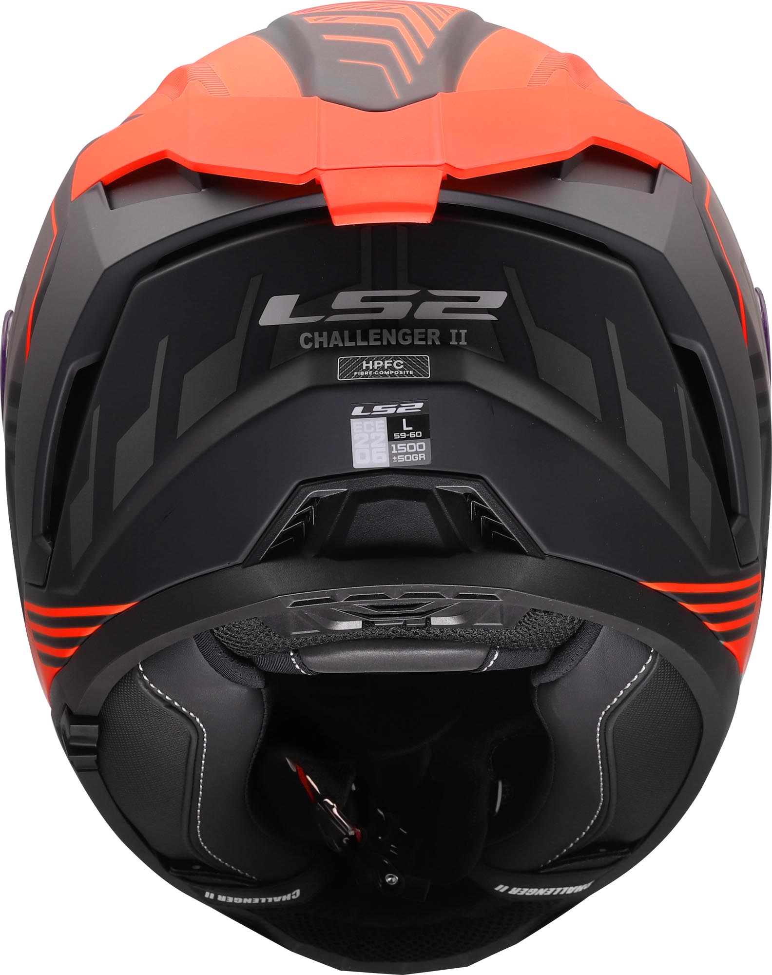 LS2 FF817 Challenger II Dravix Helm schwarz/rot L (59/60) Abbildung 4