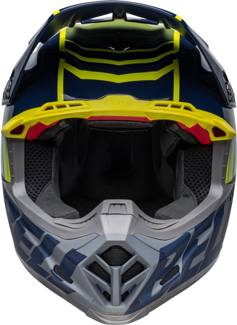 Bell Moto-9S Flex Sprint Casco Motocross blu/neon-giallo S Figura 2