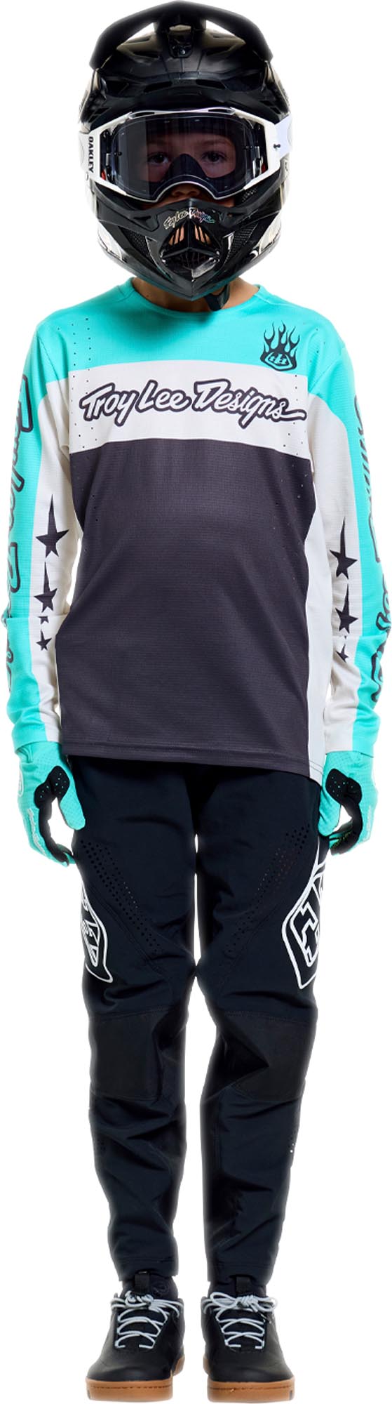 Side view of Troy Lee Designs Sprint Pro Mono Youth Bicycle Pants