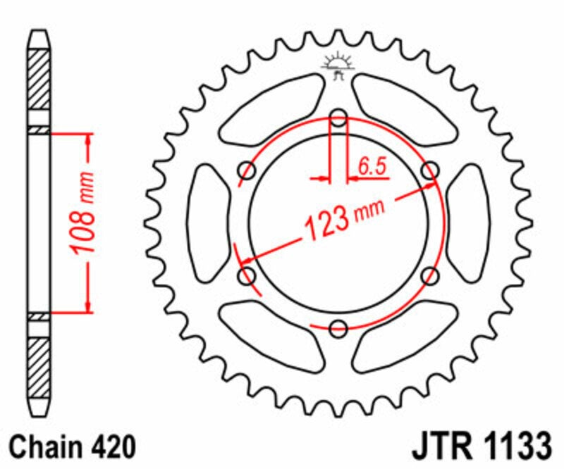 CHAÎNE DE TRANSMISSION JT Kit chaîne JT/JT 420HDR 11/53 - couronne standard Figure 3