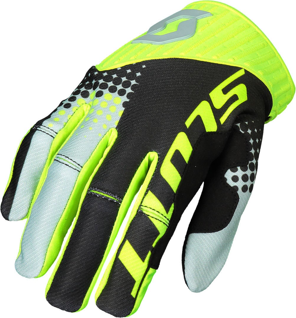 Scott 450 Angled Guanti da motocross nero/giallo XL Figura 2