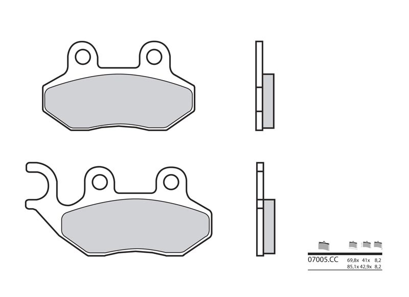 Brembo S.p.A. Kolkeramiska skoterbromsbelägg - 07005CC Figur 1