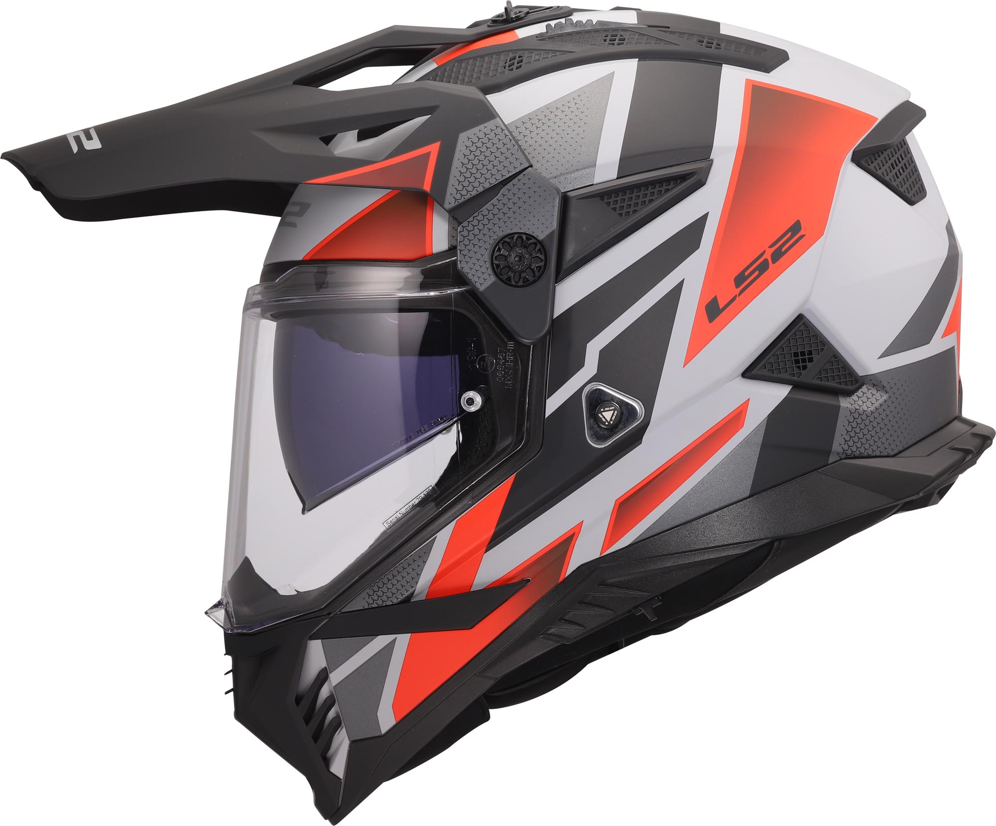 Side view of LS2 MX702 Pioneer II Block Enduro Helmet