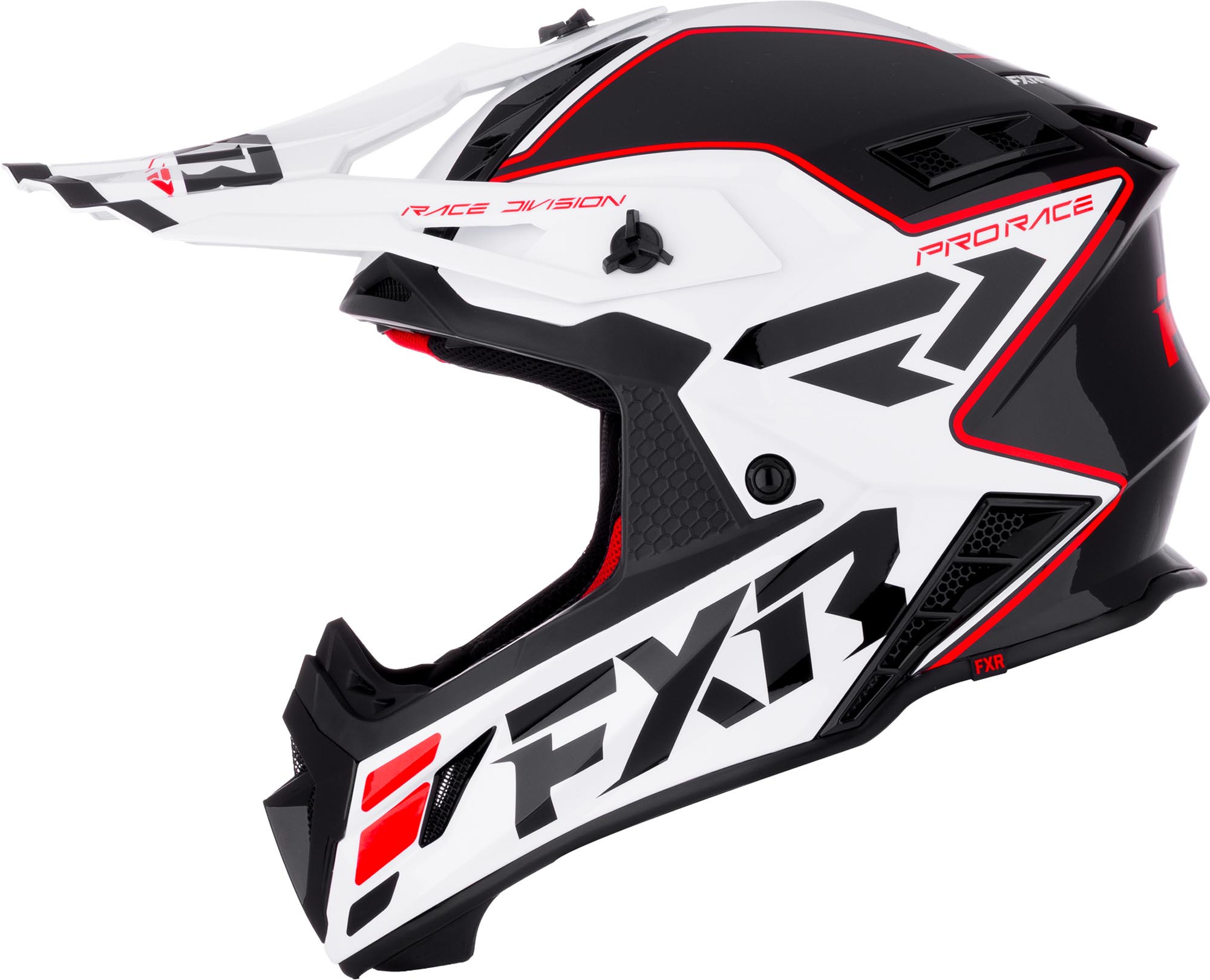 FXR Helium Logo Carbon Motocross Helm rot/weiß/schwarz M Abbildung 4