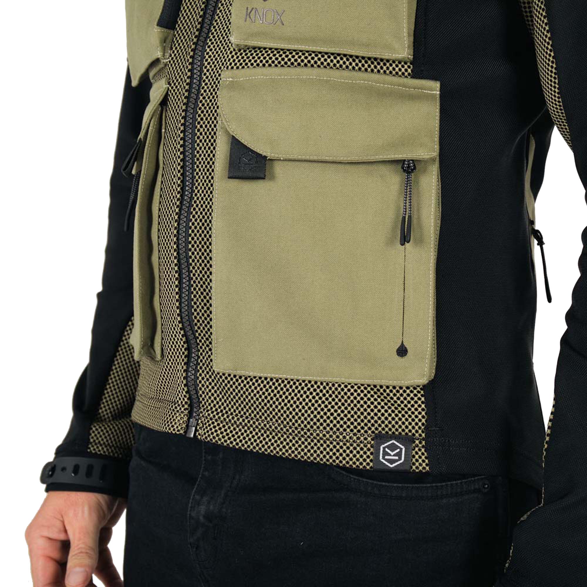 Knox Tor Motorfietsbeschermerjas groen L Figuur 7