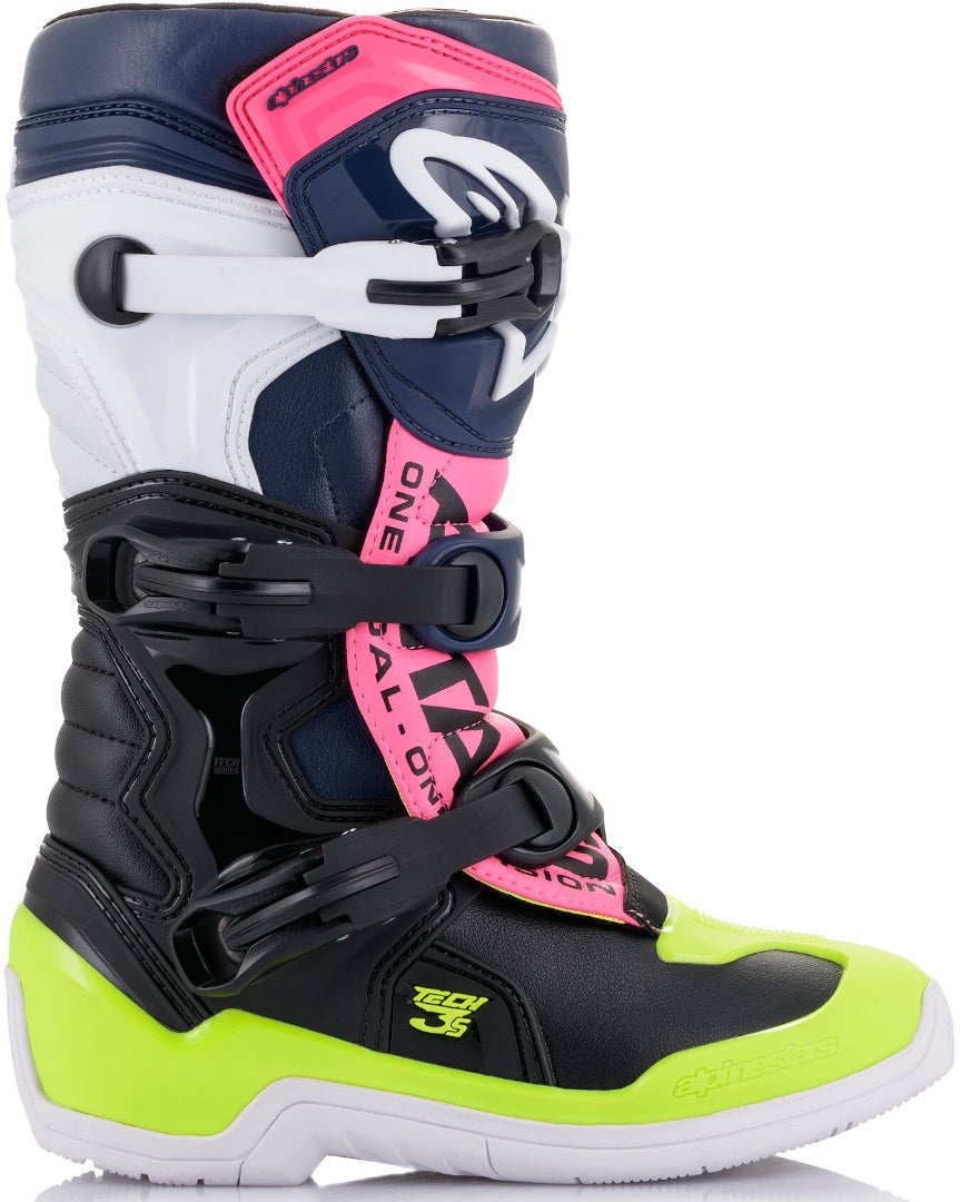 Alpinestars Tech 3S Молодежные сапоги мотокросс чёрный/синий/жёлтый 40,5 Рисунок 5