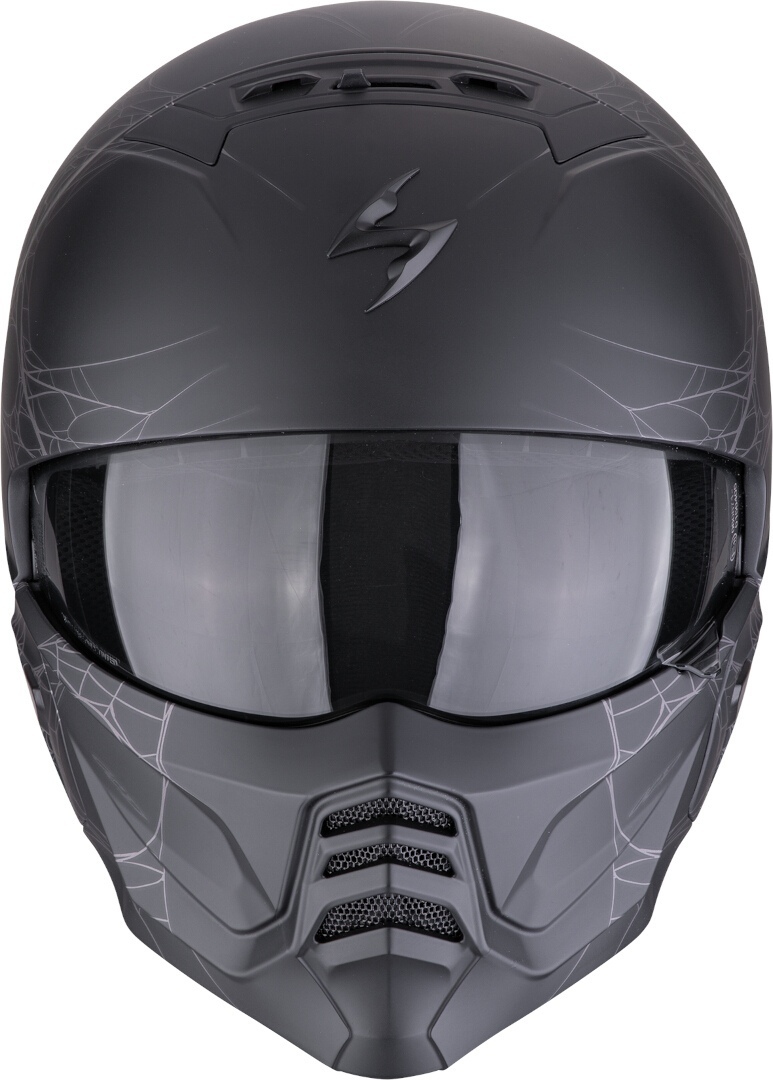 Scorpion EXO Combat II Spiderweb Jet Helm Zwarte mat/zilver M (57/58) Figuur 3