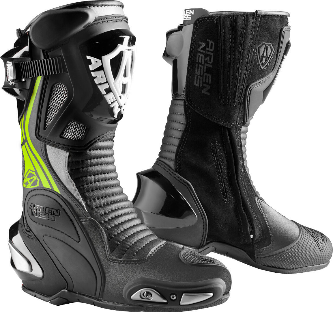 Arlen Ness Pro Shift 2 Botas de motocicleta preto/neon-amarelo 39 Figura 1