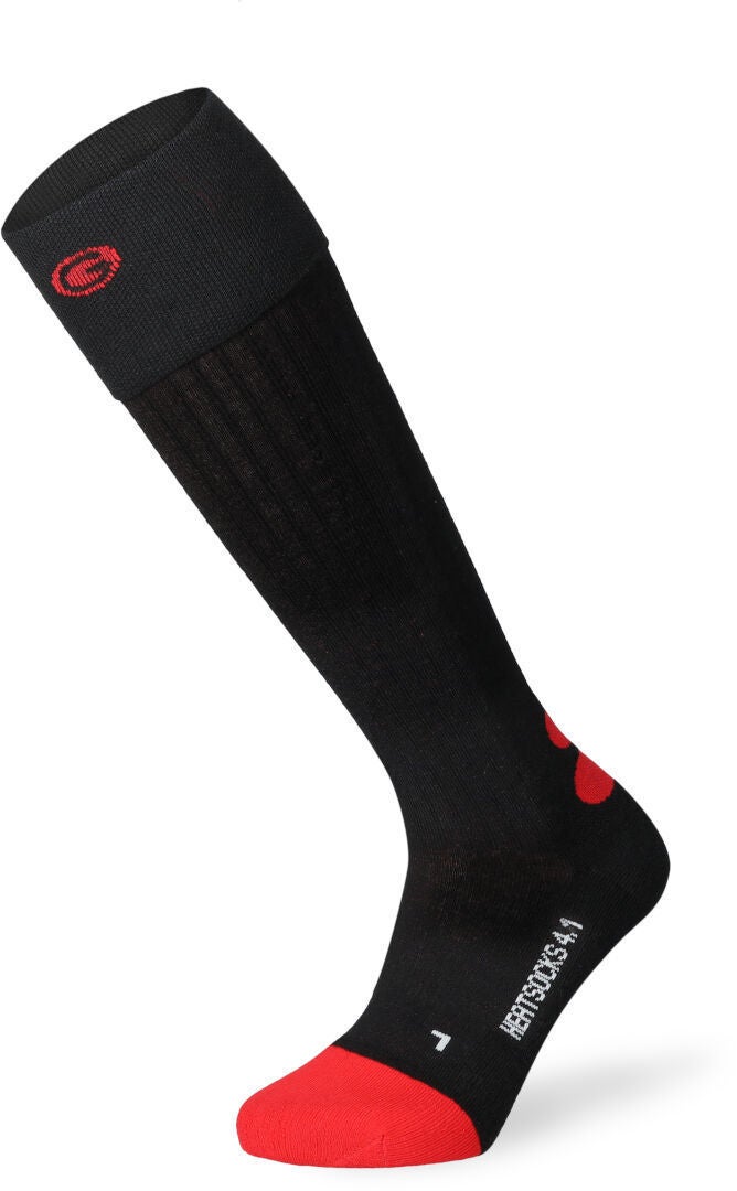 Lenz Heat Sock 4.1 Toe Cap beheizbare Socken schwarz/rot 31-34 Abbildung 1
