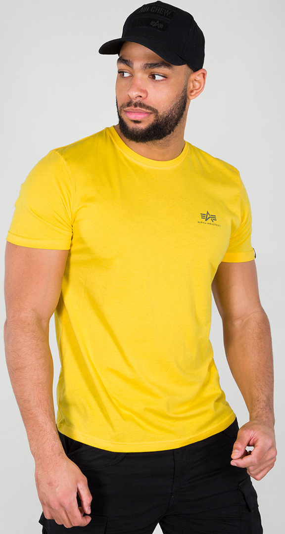 Alpha Industries Basic T Small Logo T-Shirt Geel L Figuur 1