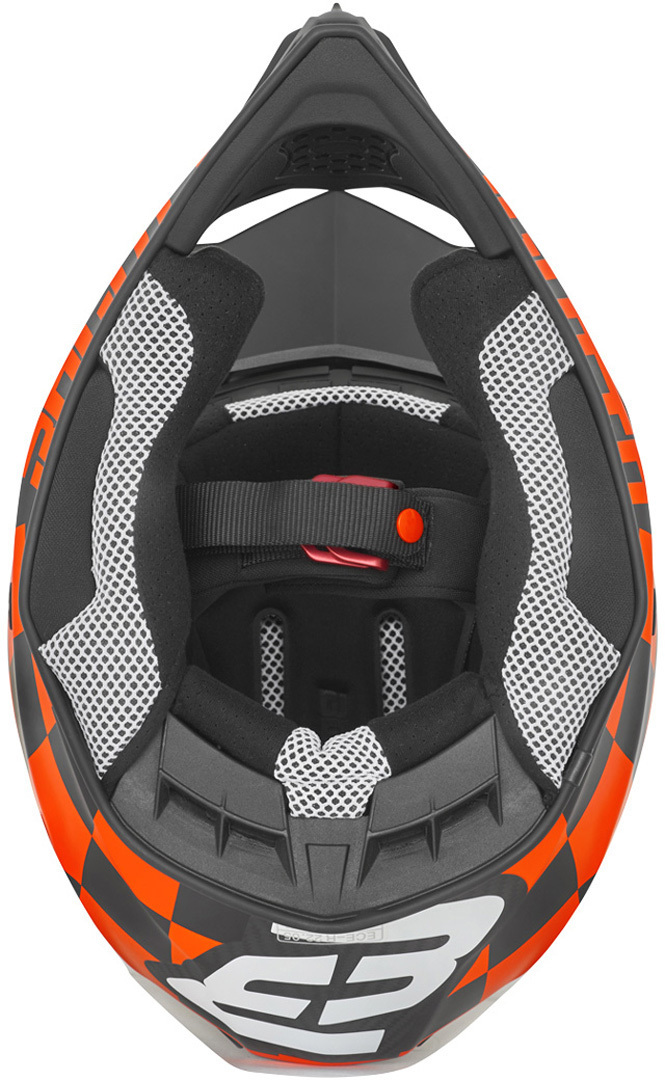Bogotto V328 Xadrez Carbon Cască de motocross Negru/Portocaliu L Figura 5
