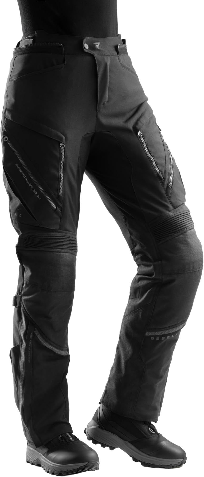 Rebelhorn Hardy 3.0 vandtætte dame motorcykel tekstilbukser Sort Lang S Figur 3