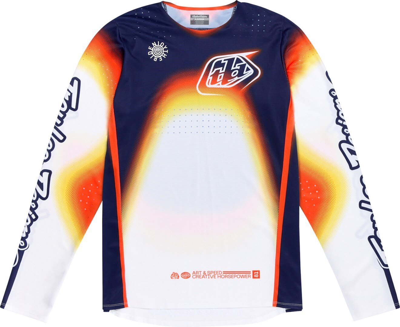 Troy Lee Designs SE Pro Array Motocross Jersey weiß/blau/orange L Abbildung 1
