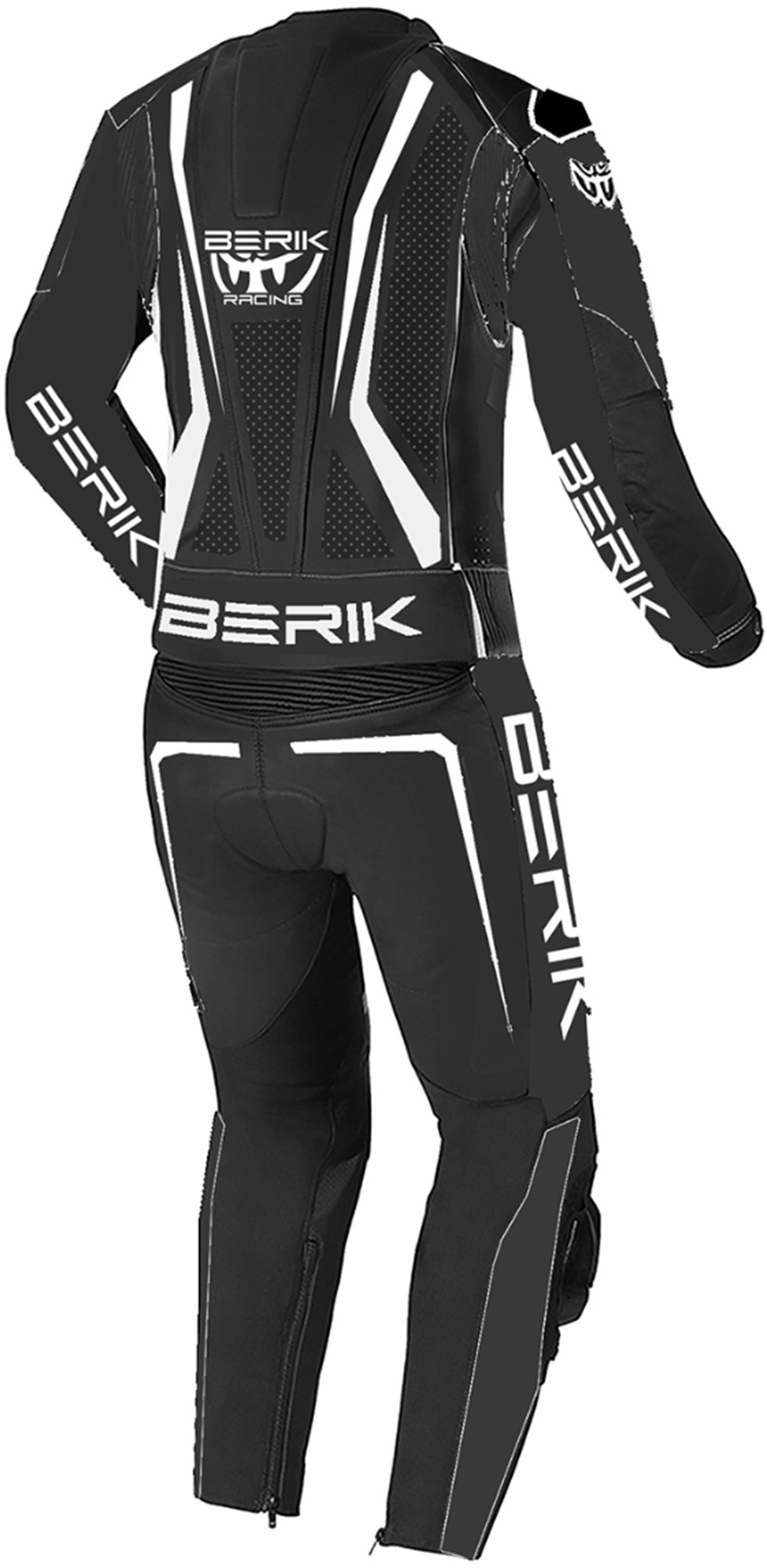 Berik Monles Costum de piele de motocicletă pentru doamne în două piese alb/negru 50 Figura 2