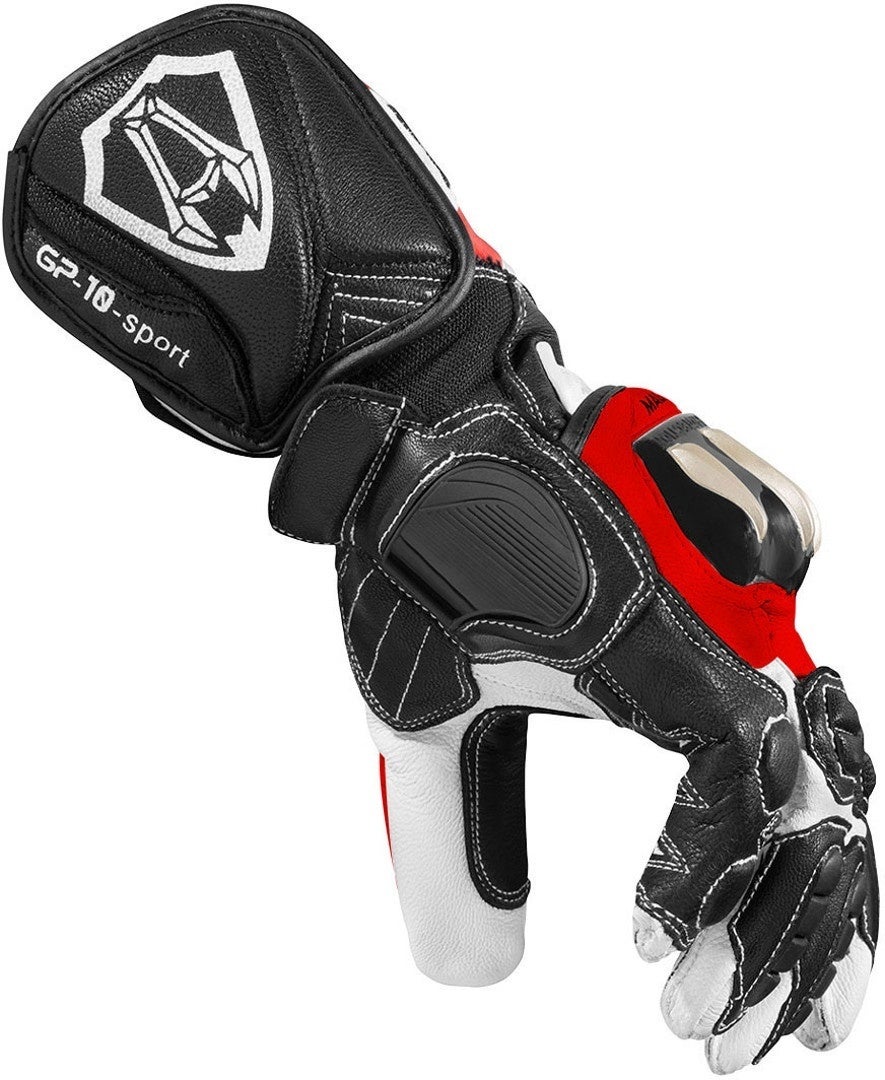 Arlen Ness Yakun Evo Motorcykelhandsker sort/hvid/rød M Figur 2
