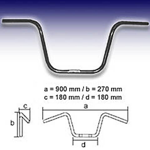 FEHLING APE HANGER 1 polegada baixo, MK, cromado Artigo principal Figura 1