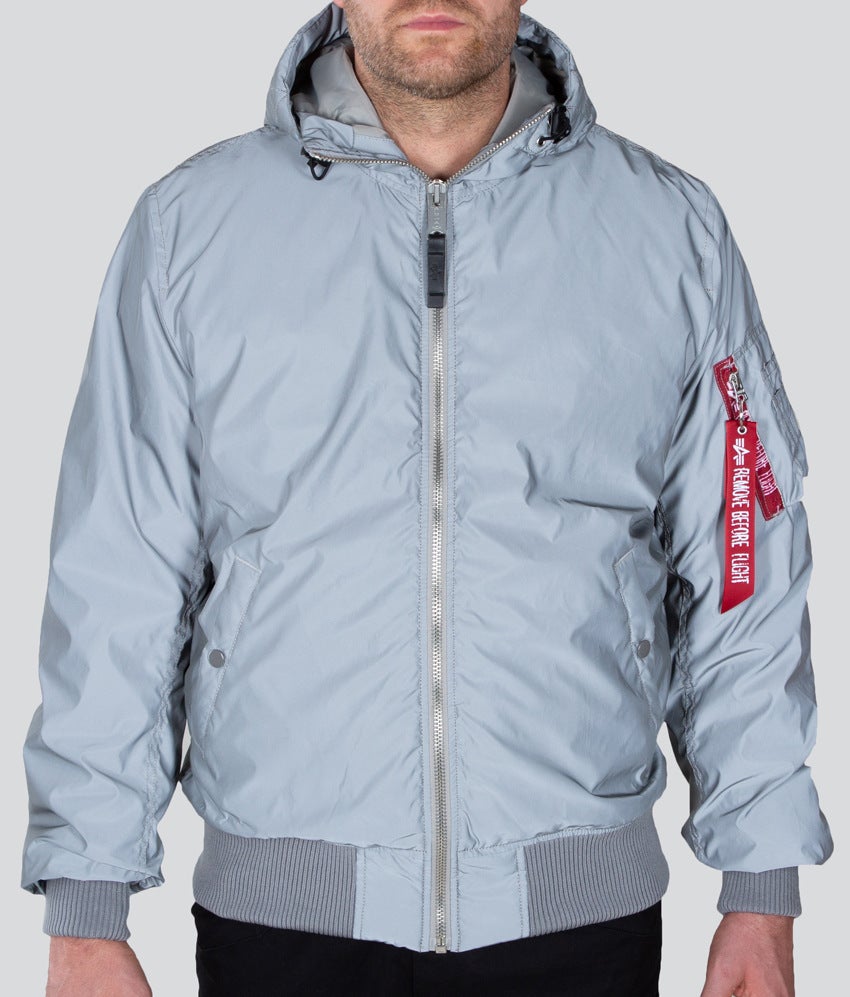 Alpha Industries MA-1 Hooded Reflective Giacca Argento L Figura 1