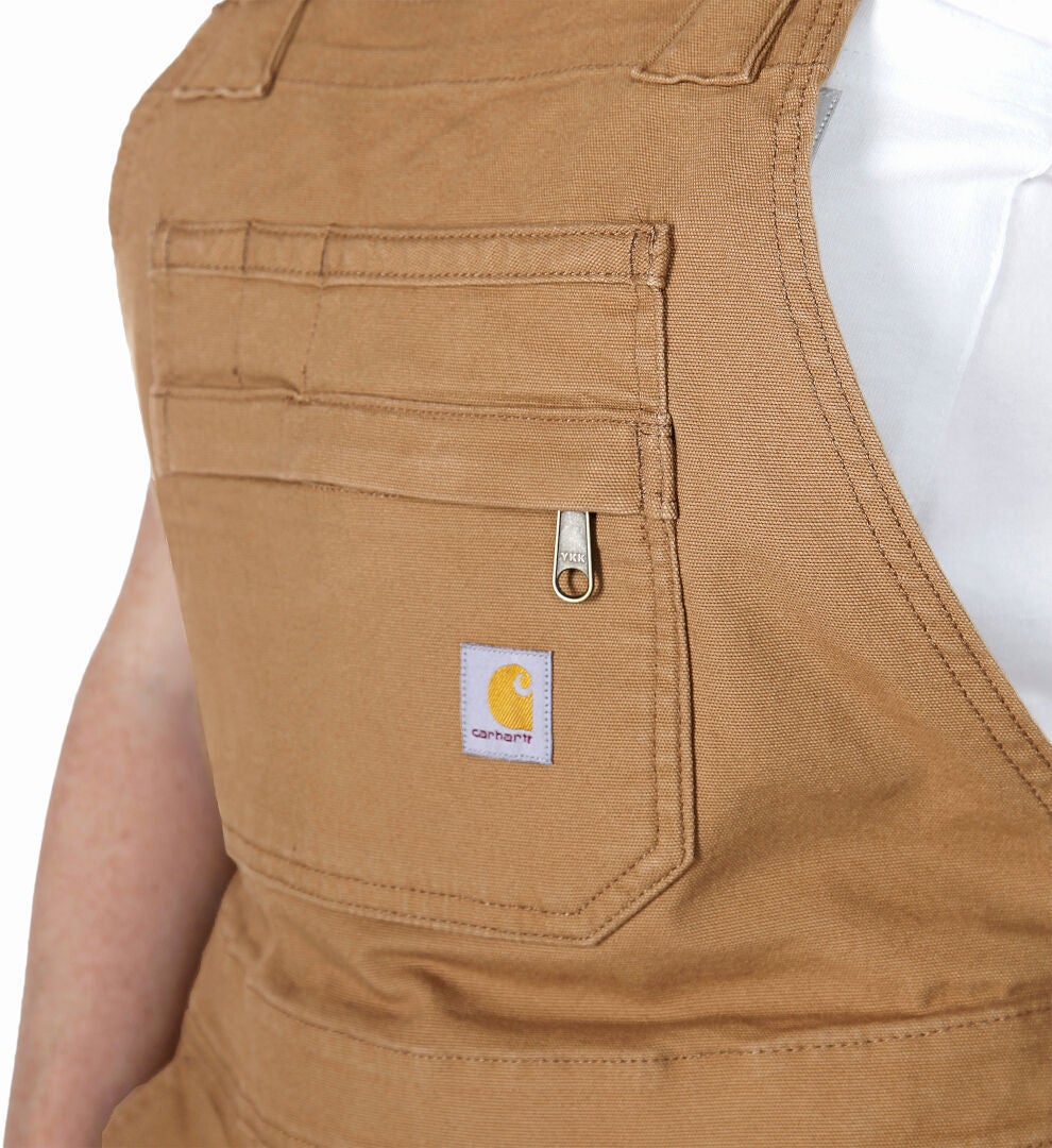 Carhartt Rugged Flex Relaxed Fit Canvas Ladies short Dungarees brown L Figure 2