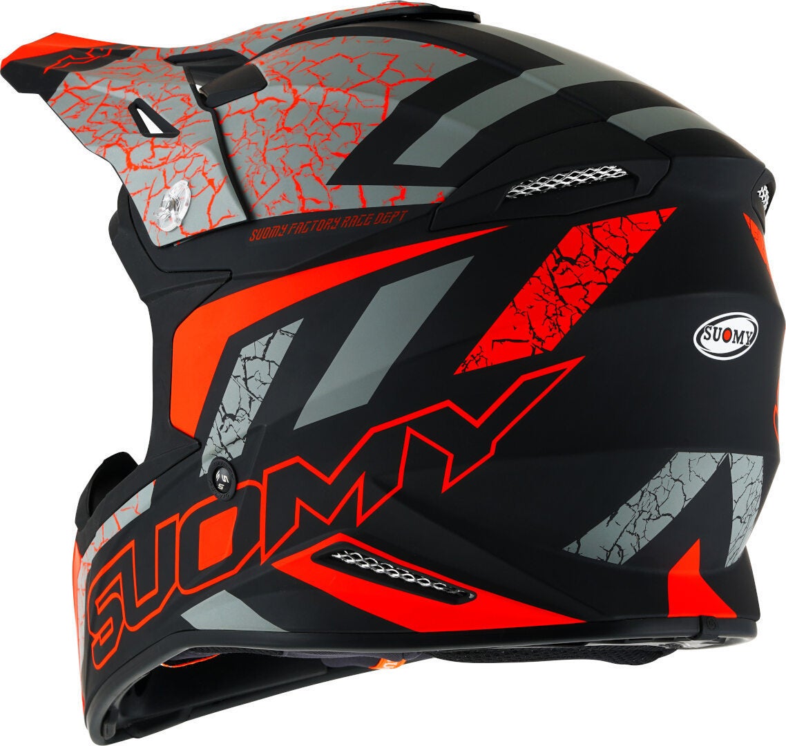 Suomy X-Wing Reel E06 Motocross Helmet black/grey/orange XXL (63) Figure 3