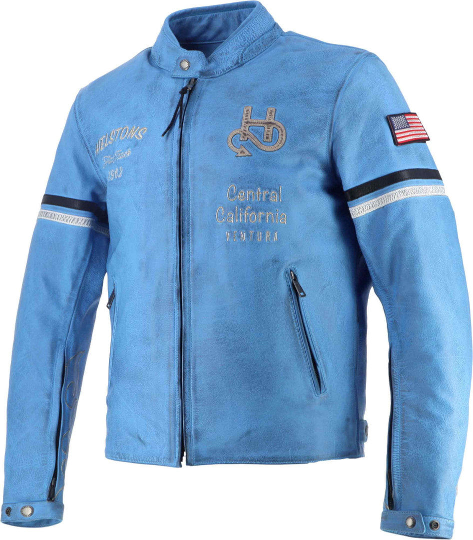 Helstons Nashville Motorcycle Leather Jacket blue 4XL Figure 5