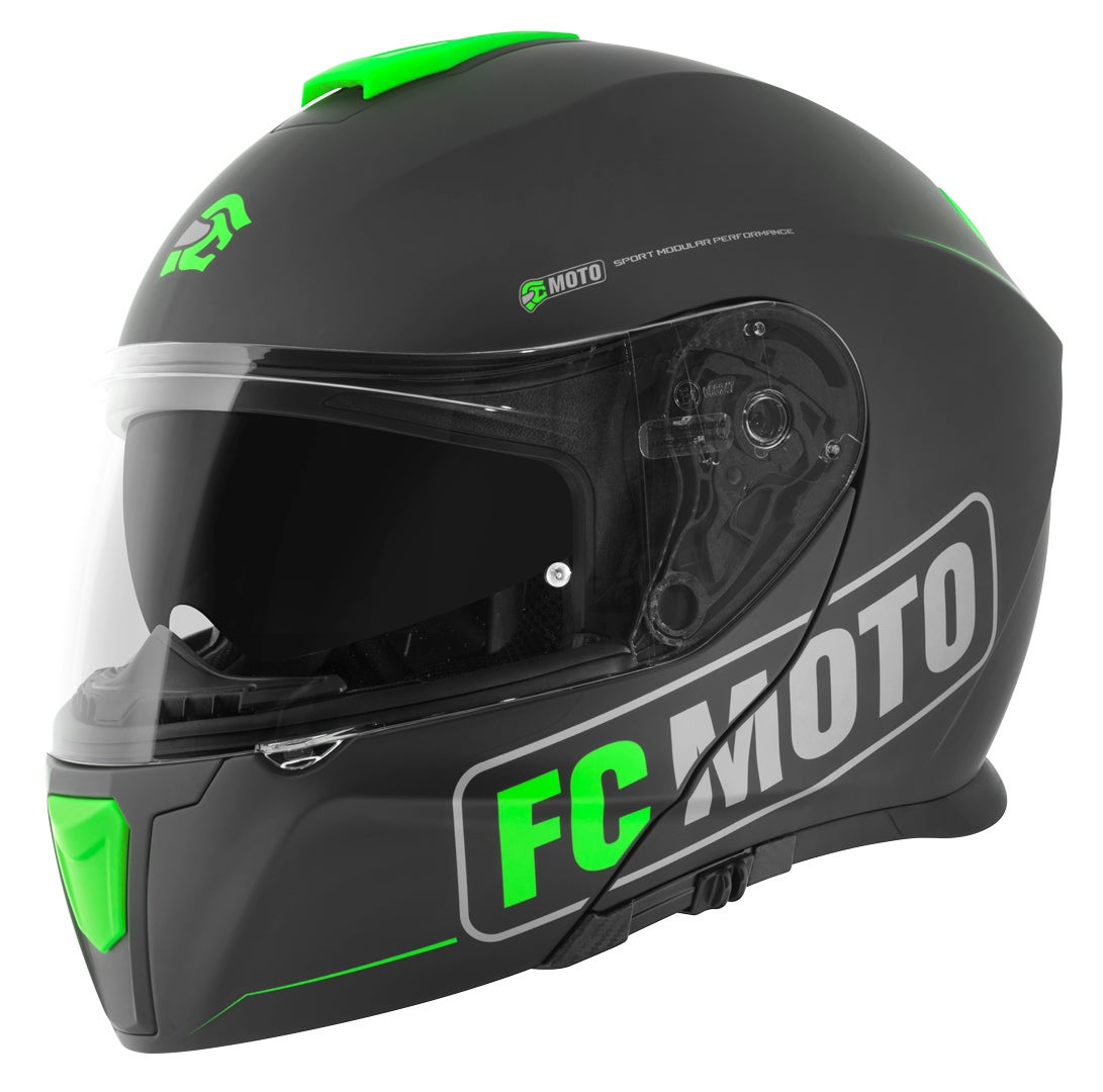 FC-Moto Novo Straight Casco nero/verde M (57/58) Figura 3