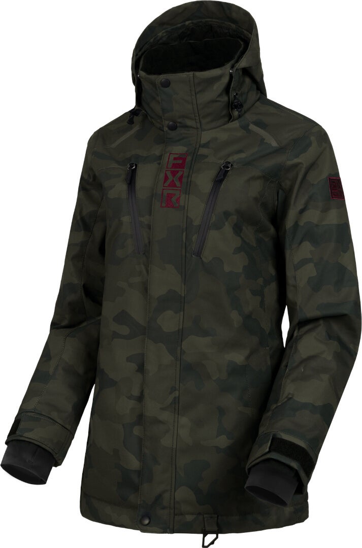 FXR Aerial 2025 Dames sneeuwscooter jas groen/camouflage 4 Figuur 1