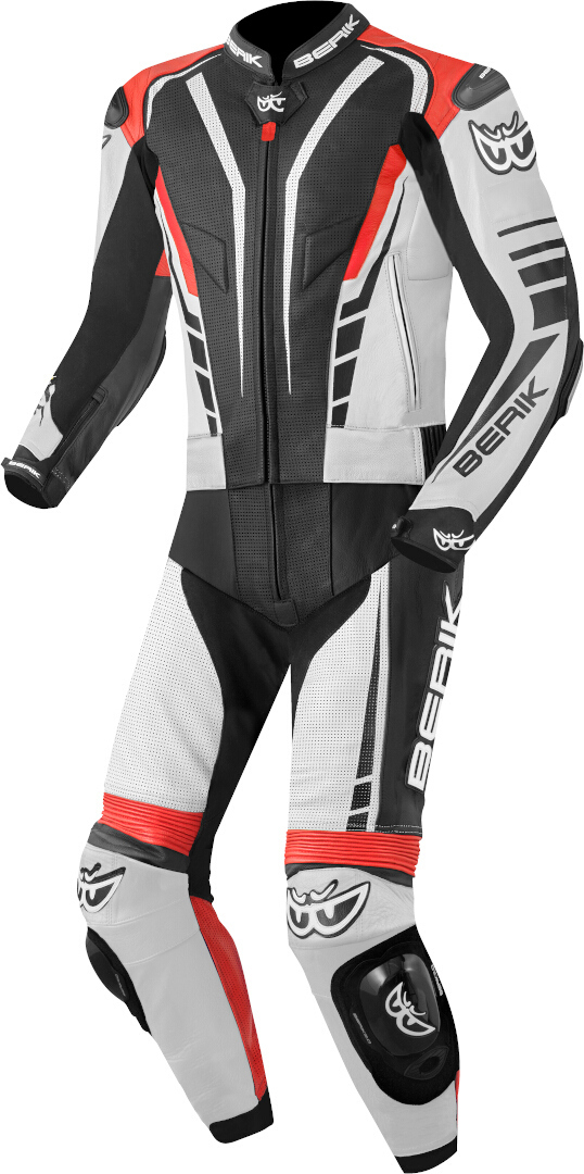 Berik XR-Ace Two Piece Motorcycle Leather Suit black/white/red 54 Figure 1