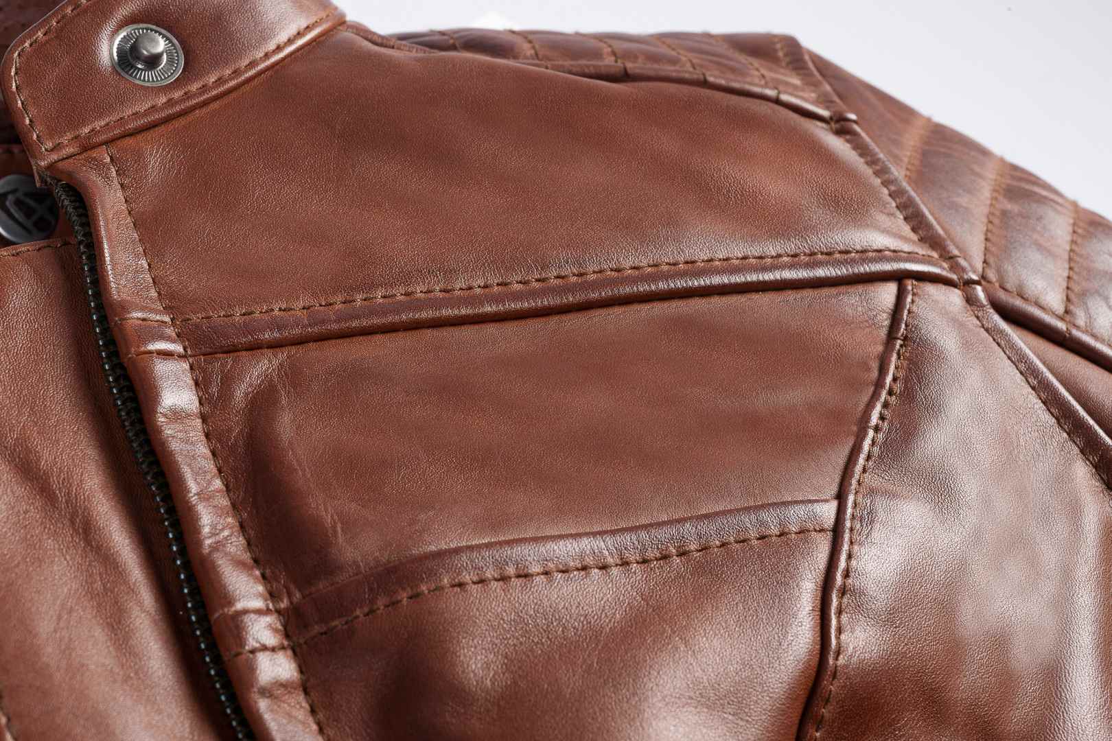 Ixon Spark Damen Motorrad Lederjacke hellbraun M Abbildung 4