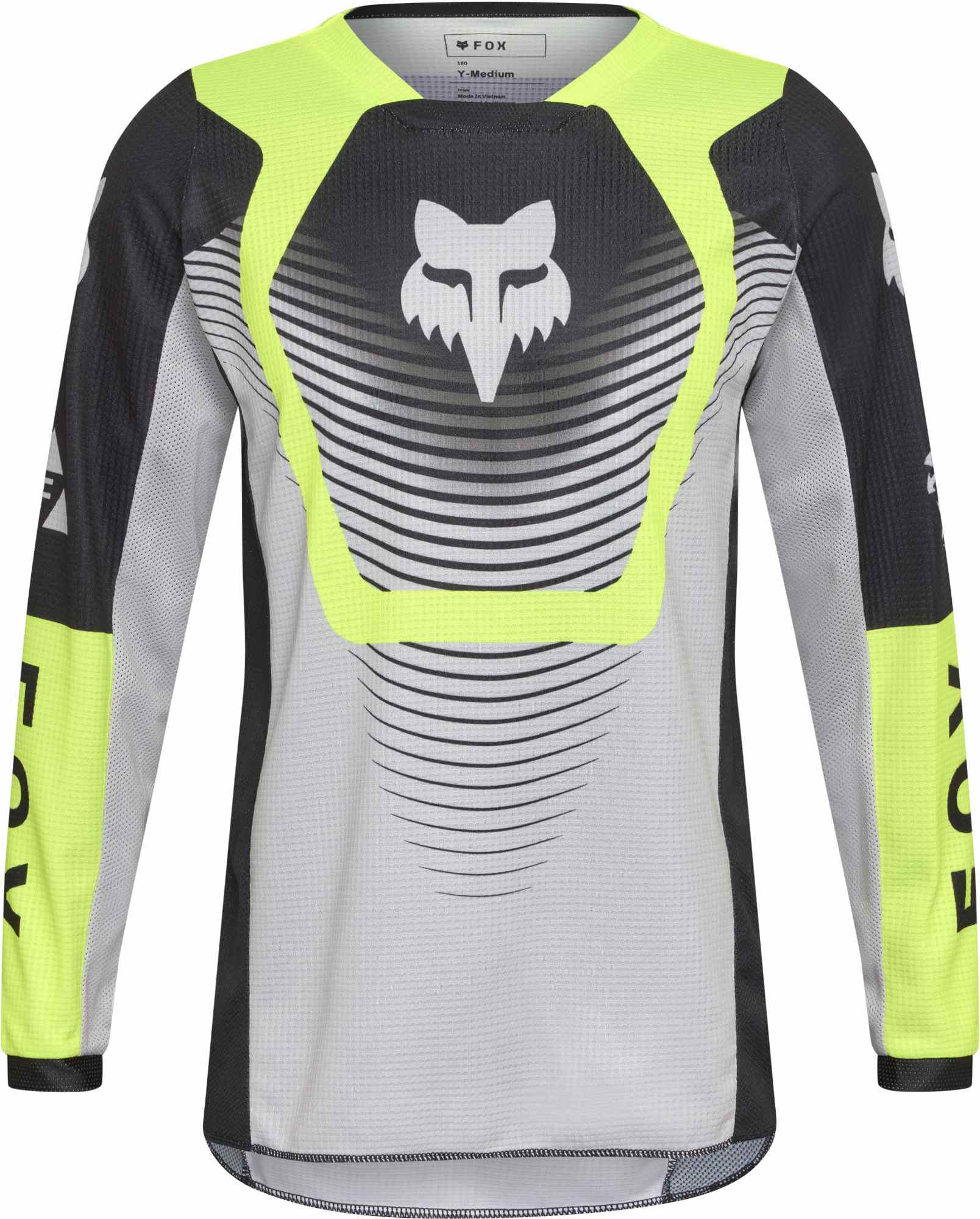 FOX 180 Collect Youth Motocross Jersey black/grey/yellow YM Figure 1