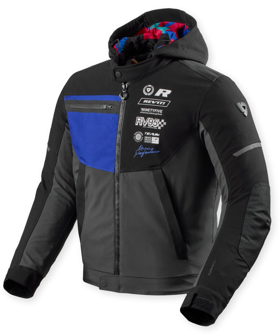 Revit Haste H2O Veste textile de moto imperméable noir/bleu M Figure 1