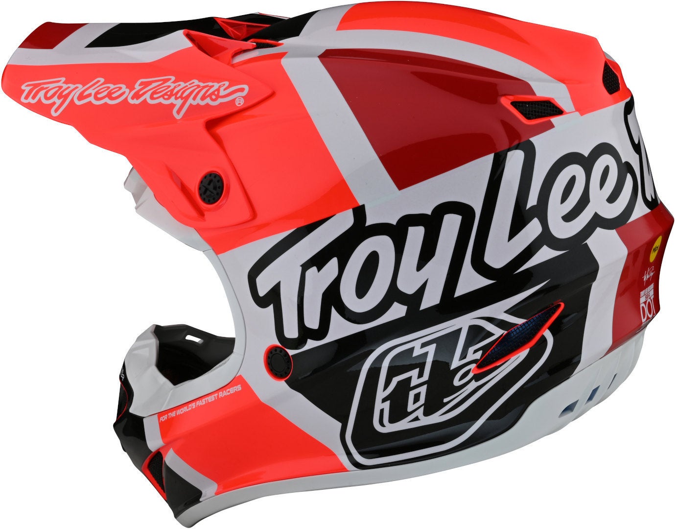 Troy Lee Designs SE4 Polyacrylite MIPS Quattro Motocross Helm orange/rot S (55/56) Abbildung 3