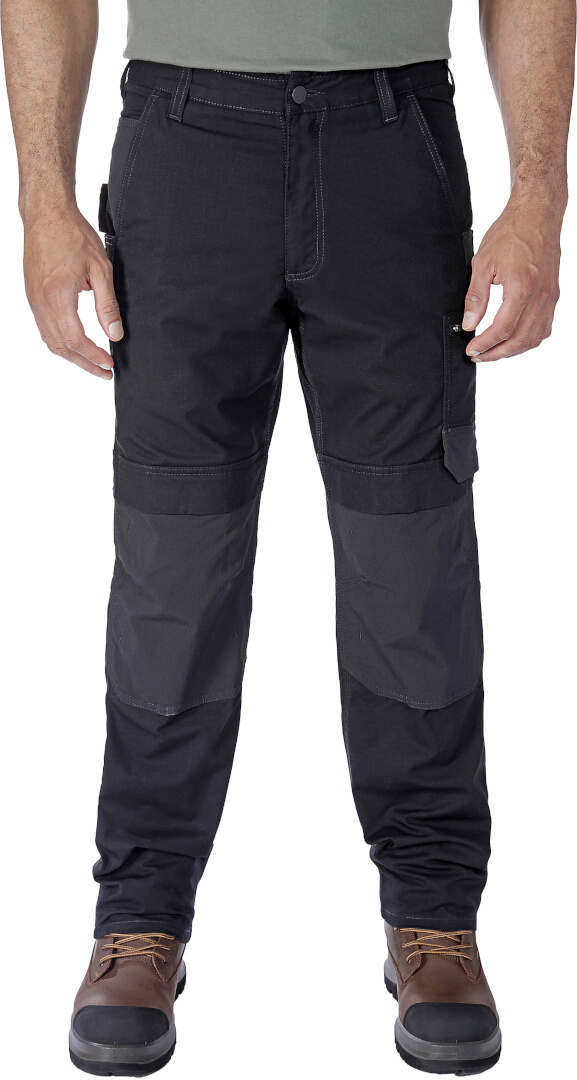 Carhartt Steel Rugged Flex Relaxed Fit Ripstop Double Front Utility Multi Pocket Work Bukser Sort 32/30 Figur 6