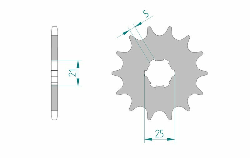 AFAM Pignon acier anti-boue 30300 - 520 Figure 2