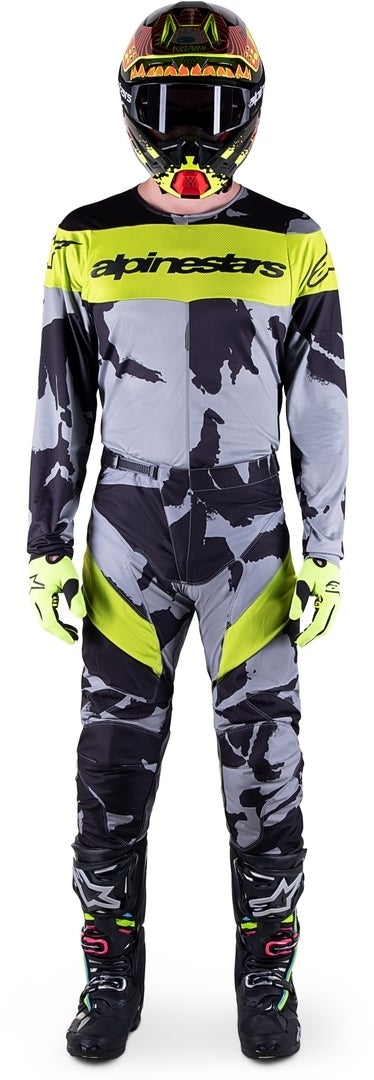 Alpinestars Racer Tactical 2023 Motocross-trøye grå/gul XL Figur 3